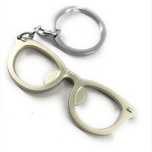 Silver Glasses Keychain sunglasses unisex